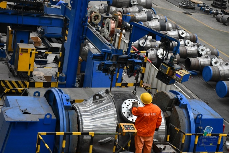 四川飛球DN1200大口徑全焊球閥整裝待發